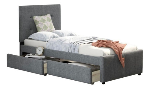 Sommier Cama Con Cajones 2plazas 130x190+ Respaldo Envio S/c