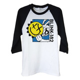 Polera Raglan 3/4 Blink 182 Smiley Rabbit Punk Abominatron