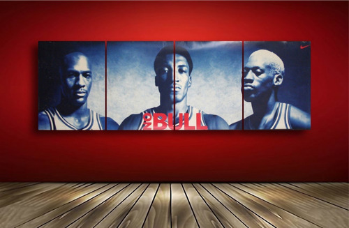  Cuadro Decorativo No Bull Jordan Pippen Rodman Chicago 