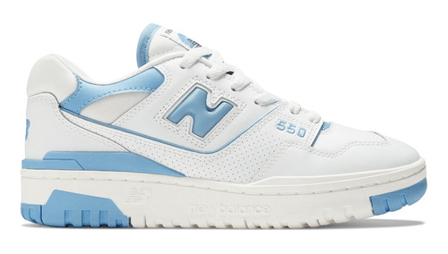 Tenis New Balance 550 Mujer-blanco/celeste