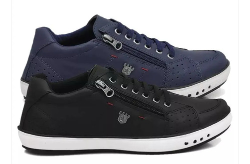 Kit2 Pares Sapatenis Casual Tenis Elástico Ziper Fácil Calce | Frete grátis