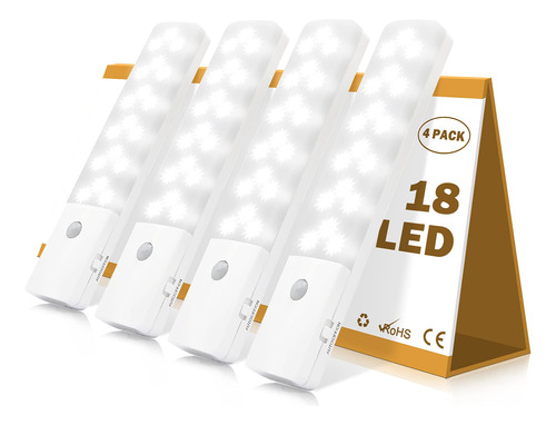 Luces Led Armario Sensor Movimiento Pegar Pilas 18 Led