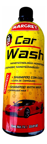 Car Wash Magrey Shampoo Para Auto Con Cera Carnauba 1l