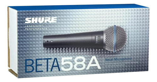 Microfone Shure Beta58a Dinâmico Supercardióide Original