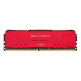 Memória Crucial Ballistix, 8gb, 3000mhz, Ddr4, Vermelho