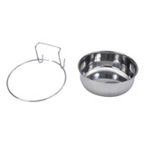 Plato De Acero Inoxidable Para Jaulas O Kennel Bowl  8 Oz. 