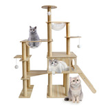 Rascador Grande Torre Árbol Para Gato Con Varias Casas 1.56m