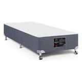 Cama Box Castor Solteiro Suede Cinza 100x200x27cm