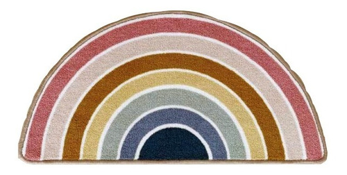 Alfombra Tejida Nordica Niños Niña Arcoiris Rainbow Multiply