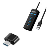 Hub 3.0 Usb Celular Tipo-c 4 Portas Pen Drive Teclado Mouse