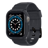 Case + Pulseira Spigen Rugged Pro 44mm Apple Watch Charcoal