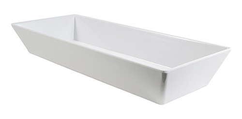 Kit 2 Travessa Buffet 50cm Retangular Melamina Branco 5392