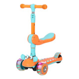 Monopatín Scooter Patin Del Diablo Para Niños 3 En 1 Luz Led