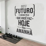 Adesivo De Parede Decorativo Frase Seu Futuro Empresa G