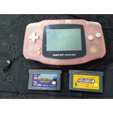 Nintendo Gameboy Advance Agb-001 Rosado Original + 2 Juegos