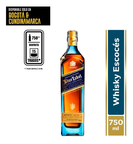 Whisky Johnnie Walker Blue Label 750 M - mL a $1467