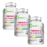 3uni Magnesio L Treonato 500mg Puro 360cáps Formula Avançada Sabor Sem Sabor