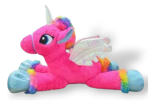 Peluche Peludo Unicornio Acostado Gigante