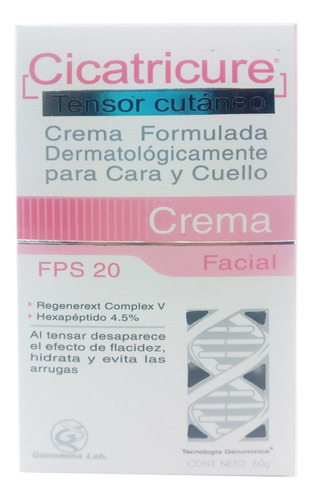 Cicatricure Crema Facial Tensor Cutáneo Fps 20 60g.
