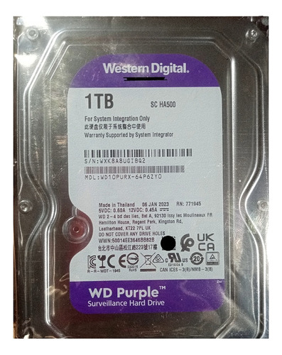 Disco Duro Interno Western Digital Purple 1tb Nuevo Cctv 1