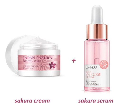 Set De Noche Sakura Face Skin Care, Hidratante Y Tonificante