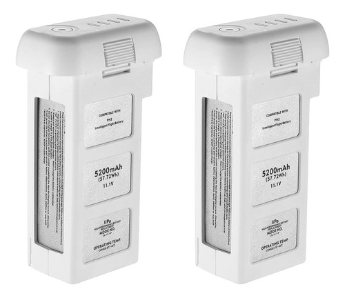 2 Pack Baterías Dji Phantom 2 Vision+ 5200mah 10c Lipo Intel