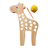 Brinquedo Girafa De Madeira Alinhavo Infantil Menino Menina