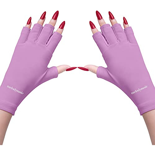 Melodysusie Guantes Uv Para Lámpara De Uñas De Gel, Guante