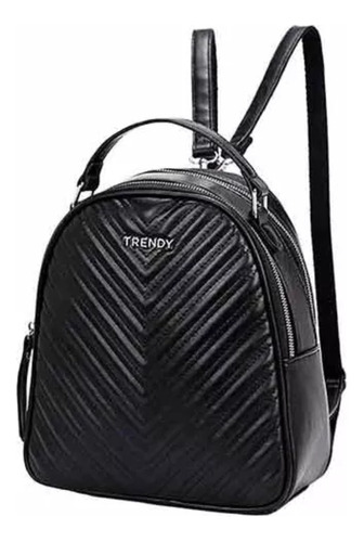 Mochila Trendy Mujer Urbana Bolsillo Antirrobo Cuero Pu Moda