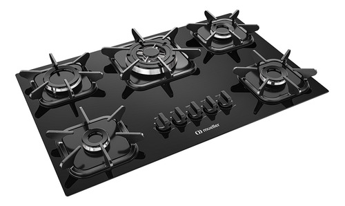 Cooktop 5 Bocas Mueller G5 Tripla Chama Preto Bivolt