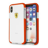Carcasa Ferrari P/ iPhone X/xs Transp/rojo