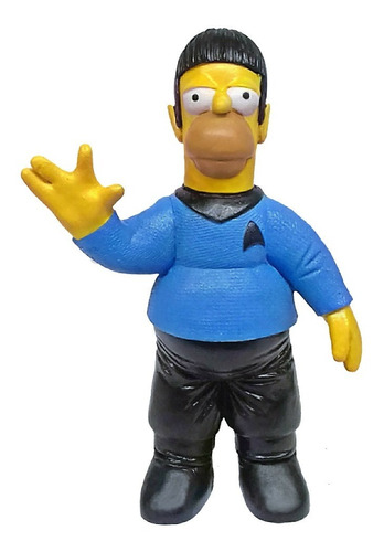 Homer Simpson Parodia Sr Spock  Figura Resina 14cm 