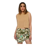 Short Falda De Lino, Modelo 0648 (verde)