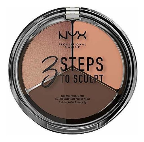 Nyx - Paleta Profesional Para Esculpir Rostro, 3 Pasos