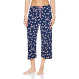 Pantalon De Dormir Pijama Capri De Punto Estampado Hue