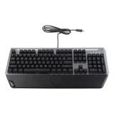 Teclado Led, Cableado, Mecánico, 104 Teclas, Azul, Soporte U