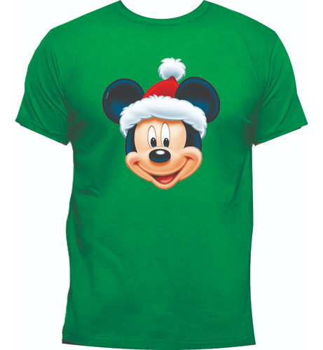 Camisetas Navideñas Navidad Mickey Mouse Cara