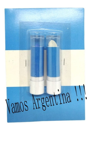 Lapiz Labial Maquillaje Artistico Argentina Mundial Set X2