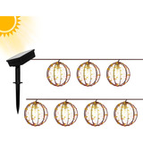  Guirnalda De Carga Solar 3.6 Metros De Largo Con 10 Luces 