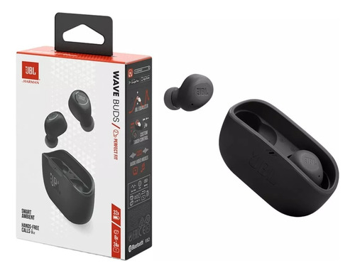 Fone De Ouvido Jbl Wave Buds Bluetooth True Wireless - Preto