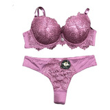 Conjunto Lingerie Kit 2 Peças Sexy Trabalhada Feminina