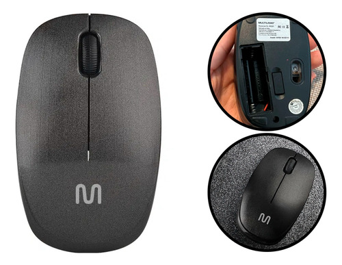 Mouse Óptico Sem Fio 1200 Dpi Usb Multilaser Mo251