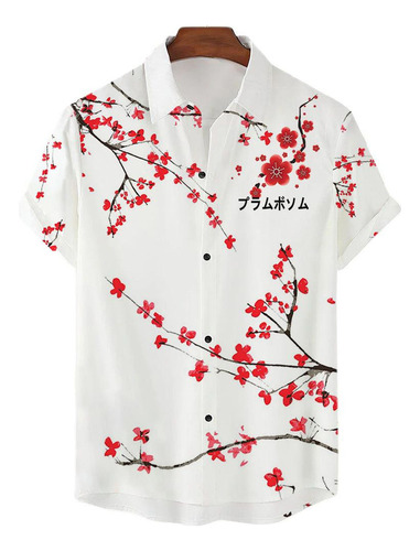 General Camisa De Moda Para Hombre, Ropa De Calle Japonesa