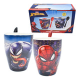 Juego 2 Tazas Para Cafe 340 Ml Spiderman Y Venom Cerámica