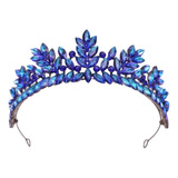 Corona Diamante Azul Para Xv Quinceañera, Novia, Princesa