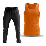 Roupa De Academia Conjunto 2pçs Calça + Regata Fitness Homem