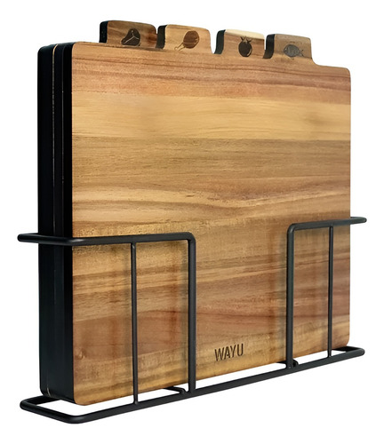 Set 4 Tablas Con Rack Wayu