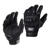 Guantes Para Moto Original Negro R7-1 Dedo Touch Limpiador P