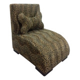 Cama Tapizada Para Mascotas Estampado Leopardo, 22.75, Marró