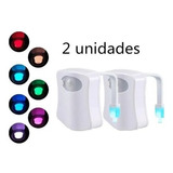 2 Luz Abajur Vaso Sanitario Lightbowl Com Sensor Led 8 Cores